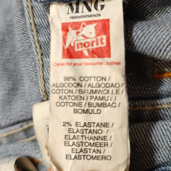 Mango MNG Bianca Jeans Straight Medium Wash Size 4 Low Rise - Picture 14 of 15